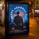 Announce your US Memorial Day plans with this vibrant flyer template.