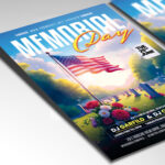 Customizable 2025 Memorial Day Flyer Template for your promotions and announcements.