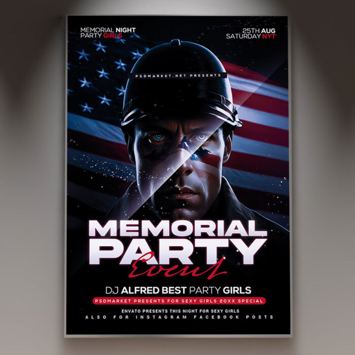 Customizable Memorial Day Event Flyer Template for various occasions.