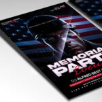 Patriotic Memorial Day Flyer Template to promote your gatherings.