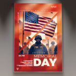 Clean Memorial Day Minimal Flyer Template for straightforward announcements.