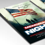 Customizable Evening Memorial Flyer Template for your community gathering.