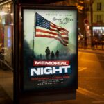 Dignified Memorial Night Flyer Template to announce your nighttime tribute.