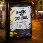 An inviting and attention-grabbing invitation template, ready for personalization for a "Back-to-School Event," promising an unforgettable night of music, dancing, and celebrating the new school year.