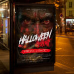 An inviting and attention-grabbing invitation template, ready for personalization for a "Halloween Party 2026 Event," promising an unforgettable night of music, dancing, costumes, and thrilling, high-production entertainment in the upcoming year.