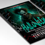 A customizable party flyer designed for a major 2026 Halloween celebration, showcasing bold, horror-style typography and a festive color palette of deep orange, black, and purple that highlights the year prominently.