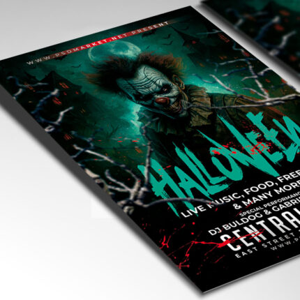 A customizable party flyer designed for a major 2026 Halloween celebration, showcasing bold, horror-style typography and a festive color palette of deep orange, black, and purple that highlights the year prominently.