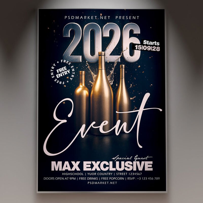 2026 Club Event Flyer PSD Template PSDmarket 2026 Club Event Flyer Psd Template 1 800x800 