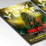 A customizable party flyer designed for a major New Year's 2026 event, showcasing celebratory, high-impact typography and a glamorous color palette of gold, silver, and black, perfect for a high-energy countdown promotion.