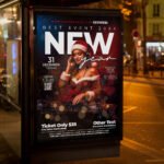 An inviting and attention-grabbing invitation template, ready for personalization for a "New Year Club Event 2026 Party," promising an unforgettable night of music, dancing, and high-octane celebration to welcome the year 2026.