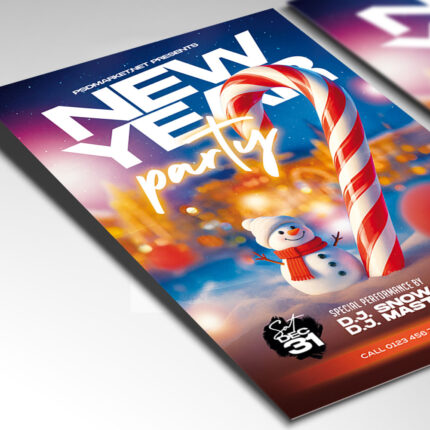 A customizable party flyer designed for a major New Year's Eve 2026 event, showcasing bold, celebratory typography with glowing effects and a vibrant color palette, perfect for a high-impact countdown promotion.