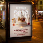 An inviting and attention-grabbing invitation template, ready for personalization for an "NYE 2026 Party," promising an unforgettable night of music, celebration, and a grand countdown to the year 2026.