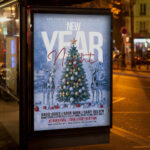 An inviting and attention-grabbing invitation template, ready for personalization for an "NYE Event," promising an unforgettable night of music, celebration, and a grand countdown to the new year.