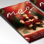A customizable event flyer designed for a general Christmas celebration, showcasing classic, inviting typography and a traditional holiday color palette of red, green, and gold, perfect for a wide range of seasonal event promotions.