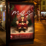 An inviting and attention-grabbing invitation template, ready for personalization for an "X-Mas Event," promising an unforgettable night of music, celebration, and festive cheer.