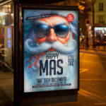 An inviting and attention-grabbing invitation template, ready for personalization for an "X-Mas Event," promising an unforgettable night of music, cheer, and festive celebration for the holiday season.