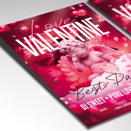 A customizable premium party flyer for 2026 showcasing a high-end gold and crimson color palette with sophisticated holiday lighting.