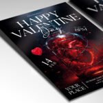 A customizable holiday event flyer for 2026 showcasing a warm pink and white color palette with high-quality festive decorations.