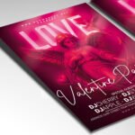 A customizable romantic flyer designed with a celestial angel theme, showcasing a soft white and blush pink color palette with radiant light effects, perfect for an upscale gala promotion.