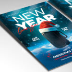 A customizable flyer designed for a New Year Lounge Event, showcasing refined, minimal typography and a color palette of metallic gold, deep velvet, and black, perfect for a high-quality, ambient seasonal promotion.