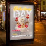 An eye-catching invitation template for a "Valentine's Day Event 2026" gala, featuring high-resolution graphics and a clean, professional layout for nightlife promotion.