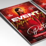 A customizable holiday gala flyer for 2026 showcasing an elegant gold and red color palette with high-resolution festive graphics.