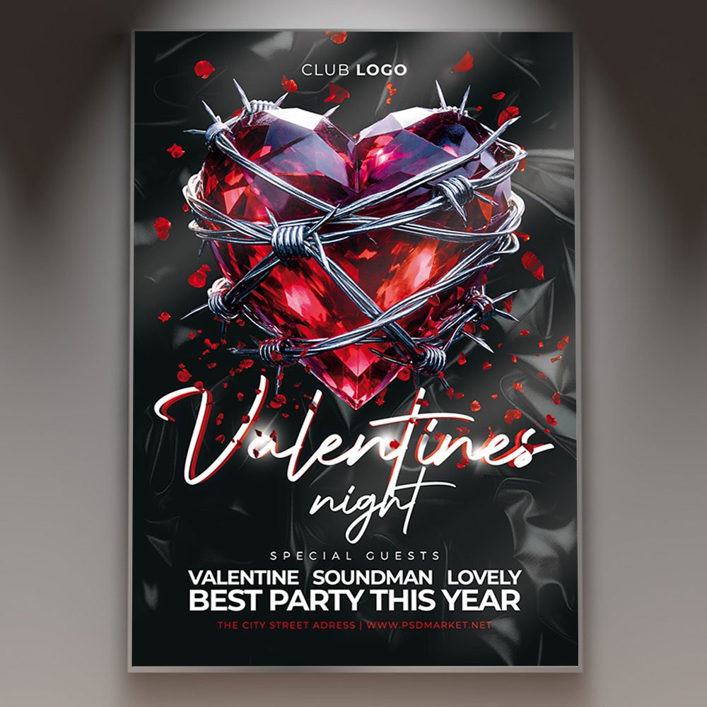 valentines_night_black_2026_flyer_psd_template_1 A professional Valentine's Night Black 2026 Flyer PSD Template featuring deep black textures, elegant silver heart outlines, and sharp 2026 typography.