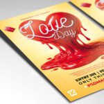 A customizable trendy Valentine's flyer showcasing an electric blue and pink color palette with high-quality fashion-inspired graphics.