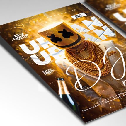 A customizable hip-hop event flyer for 2026 showcasing a high-contrast neon and concrete color palette with professional-grade lighting effects.