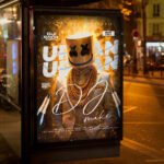 An eye-catching invitation template for an "Urban Party," featuring a sleek modern layout and high-resolution textures for nightclub promotion.