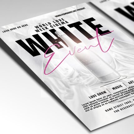 A customizable high-end club flyer for 2026 showcasing a clean, minimalist aesthetic with high-definition lighting effects and cinematic textures.