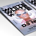 A customizable high-end club flyer for 2026 showcasing a clean, sophisticated aesthetic with professional-grade light flares and atmospheric effects.