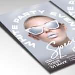 A customizable luxury club flyer for 2026 showcasing a clean, high-end aesthetic with professional-grade light flares and soft atmospheric effects.