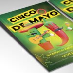 A customizable 2026 Cinco de Mayo event poster with high-definition textures, traditional Mexican decor, and atmospheric celebratory lighting.