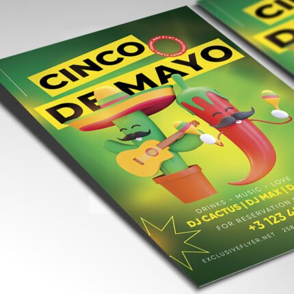 A customizable 2026 Cinco de Mayo event poster with high-definition textures, traditional Mexican decor, and atmospheric celebratory lighting.