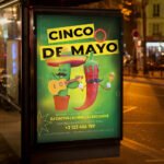 High-impact 5 de Mayo fiesta flyer for 2026 featuring sharp 300 DPI graphics, festive confetti, and bold typography for bar and restaurant promotion.