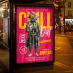 An eye-catching invitation template for a signature "Chill Out Club Party", featuring a sleek high-gloss layout and high-resolution details for premium 2026 promotion.