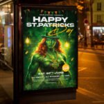 An eye-catching invitation template for a signature "Happy Patrick's Event 2026", featuring a sleek layout and modern festive typography for pub and nightlife promotion.