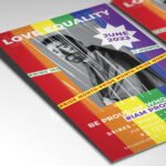 A customizable 2026 Pride celebration flyer showcasing high-definition textures, cinematic light effects, and a sophisticated inclusive design layout.