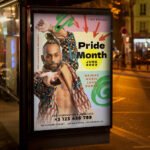 An eye-catching invitation for a signature Pride Month 2026 party, featuring a sleek high-gloss layout and professional design elements for nightlife promotion.