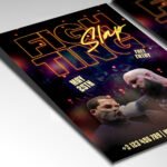 A customizable sports event flyer for a 2026 slap fighting championship showcasing bold industrial typography and cinematic lighting.