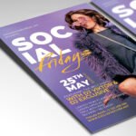 A customizable Friday night club flyer for 2026 showcasing a trendy social lounge aesthetic with high-definition textures and professional lighting.