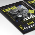 A customizable psychic event flyer for 2026 showcasing a mystical occult aesthetic with high-resolution textures and glowing spiritual light effects.