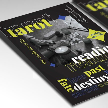 A customizable psychic event flyer for 2026 showcasing a mystical occult aesthetic with high-resolution textures and glowing spiritual light effects.