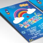 A customizable 2026 kids' carnival poster in PSD format with high-definition textures, balloons, and clearly organized Photoshop layers.