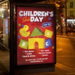 An eye-catching 2026 promotional flyer for a toy and kids' fashion sale, featuring a sleek high-gloss finish and modern marketing layout for social media.