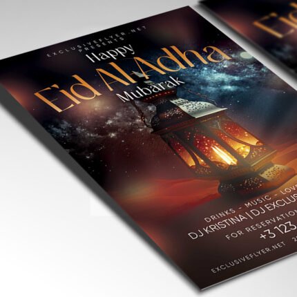 A customizable 2026 Eid holiday poster in PSD format with high-definition textures, mosque silhouettes, and neatly organized Photoshop layers.