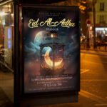 An eye-catching "Eid-al-Adha Mubarak 2026" invitation design showing sharp 300 DPI resolution and a premium layout for community festivals and prayers.