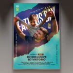 A professional Father's Day Affair Flyer PSD Template for 2026, featuring elegant masculine design elements, premium leather textures, and bold gold typography.