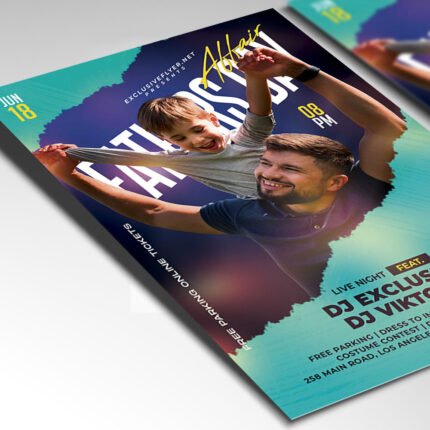 A customizable 2026 Father's Day event poster in PSD format with high-definition lighting, luxury watch imagery, and organized Photoshop layers.